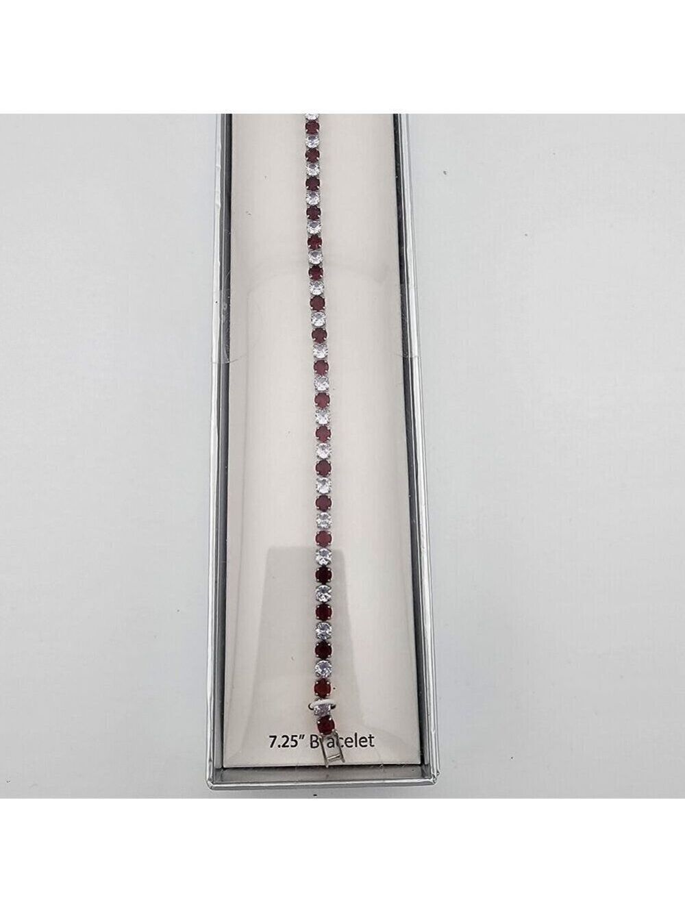 Brand New Gold Plated Red white Gemstone Bracelet